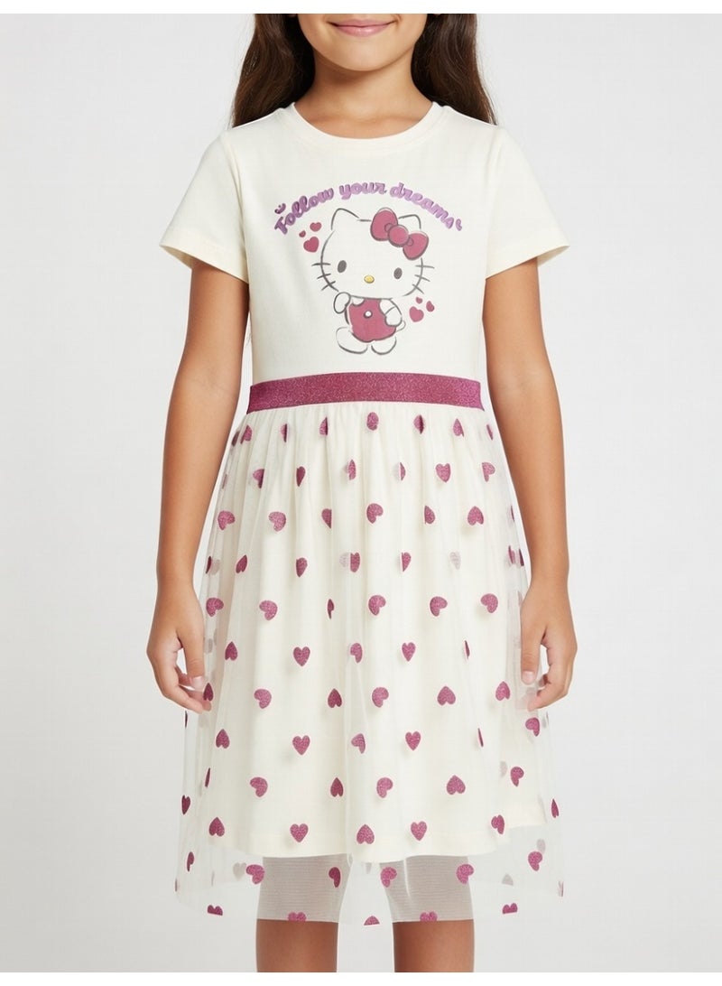 Hello Kitty | Tulle Dress | Cream - Image 3